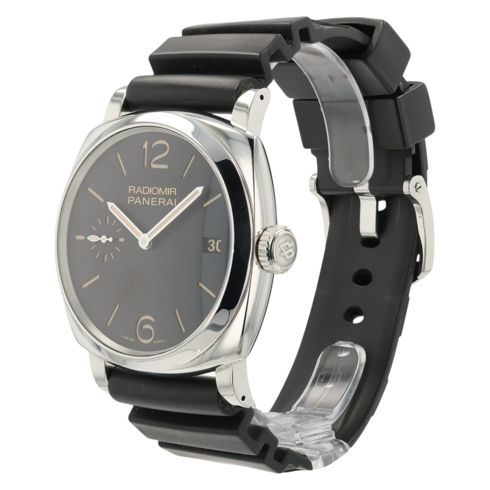 Panerai Radiomir Black Dial Stainless Steel 47mm Manual Wind Mens Watch PAM00514
