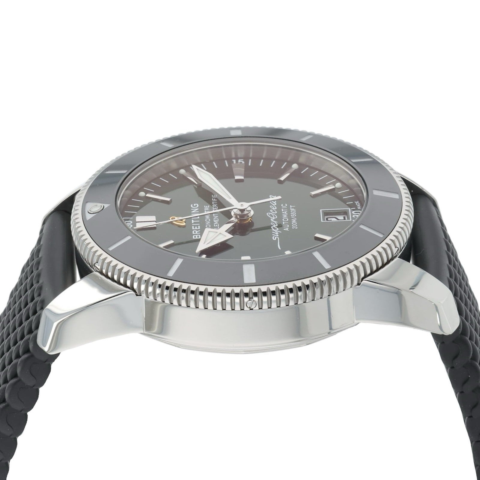 Breitling SuperOcean Green Dial Stainless Steel 42mm Automatic Mens Watch AB2010