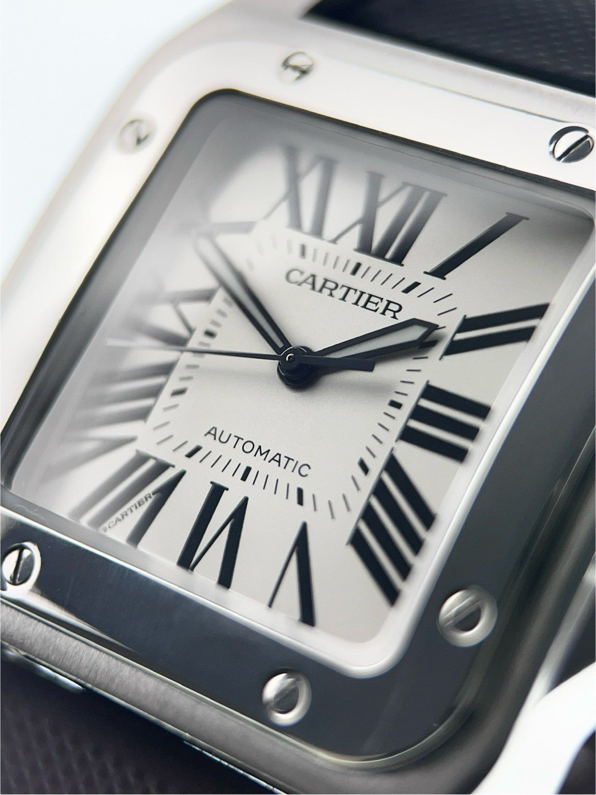 Cartier Santos Stainless Steel White Dial 38mm Automatic Men's Watch W20073X8