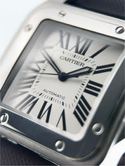 Cartier Santos Stainless Steel White Dial 38mm Automatic Men's Watch W20073X8