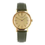Patek Philippe Calatrava 18k Gold Champagne Linen Dial 33mm Manual Wind 2573