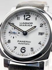 Panerai PAM01523 Luminor Marina 3 Days Mens Date Watch 42mm Automatic White Dial