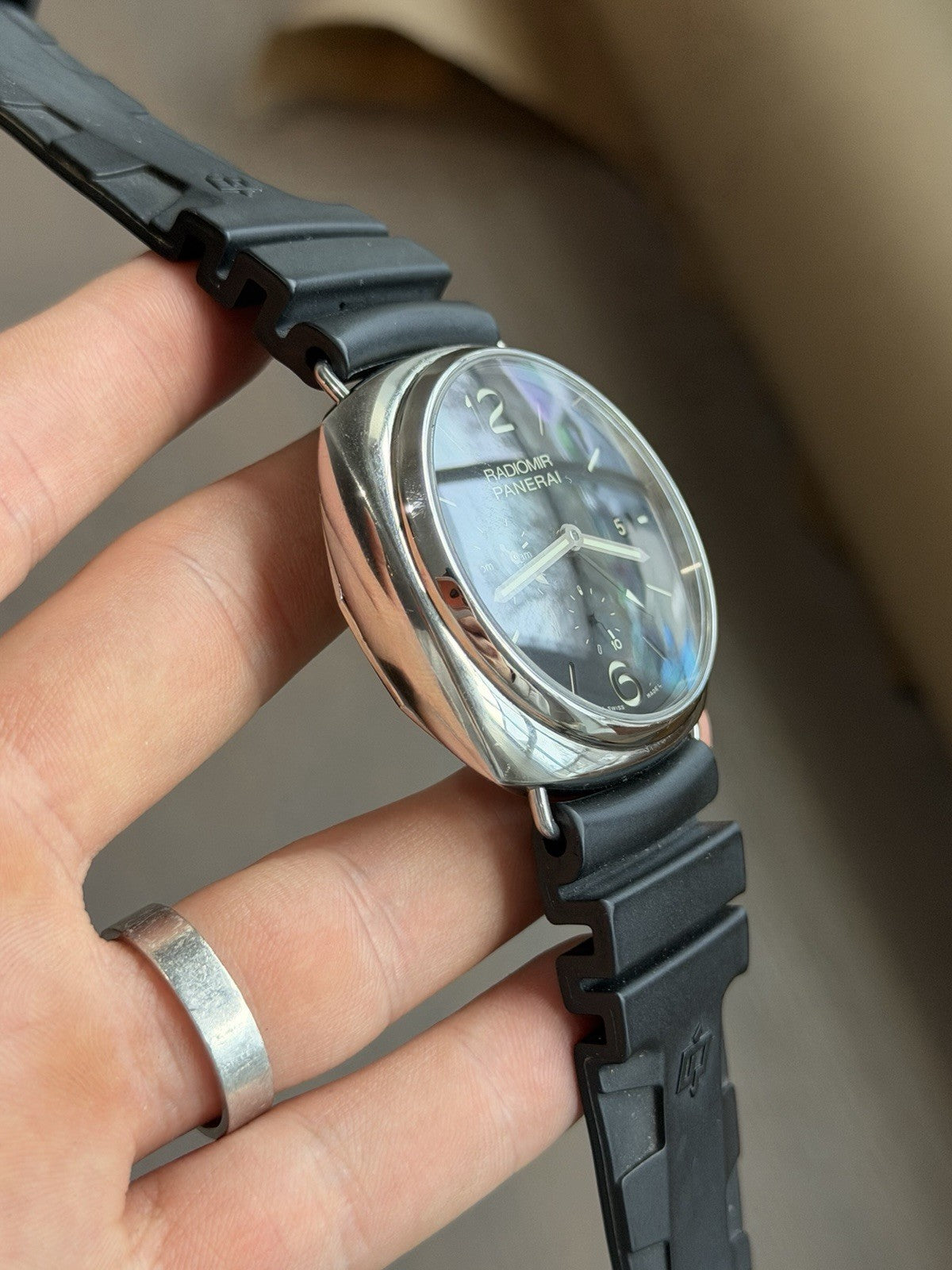 Panerai Radiomir 10 Days GMT Steel Black Dial 47mm Watch PAM00323 - FOR PARTS