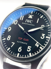 IWC Big Pilot Top Gun Ceramic Black Dial 43mm Automatic Mens Watch IW329801