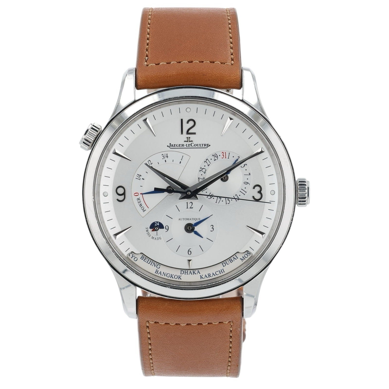 Jaeger-LeCoultre Master Geographic Steel Silver Dial 40mm Automatic Q4128420