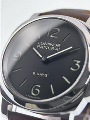 Panerai Luminor Stainless Steel Black Dial 44mm Manual Wind Mens Watch PAM00560