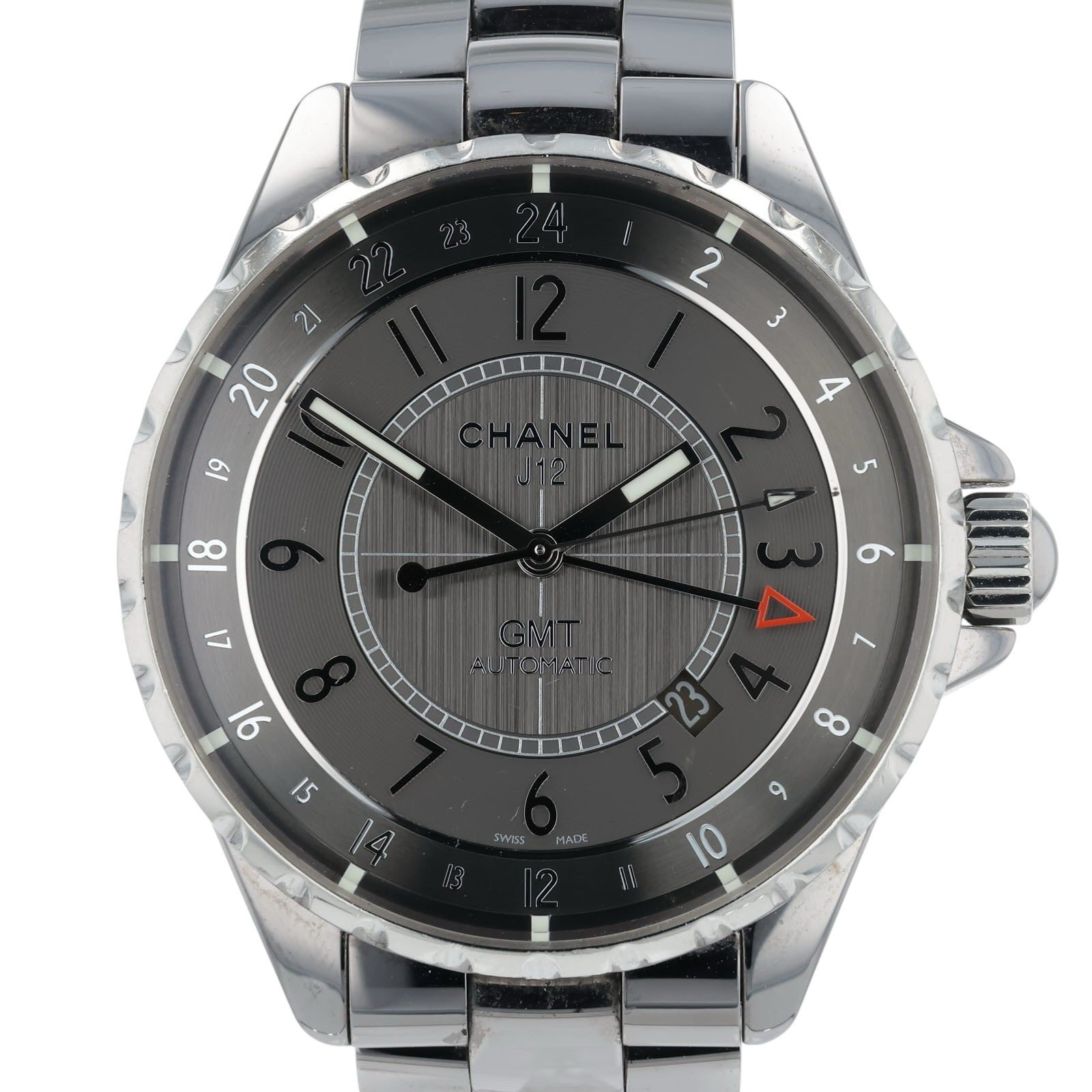 Chanel J12 Chromatic GMT 41mm H3099 Automatic Grey Dial Men's Watch