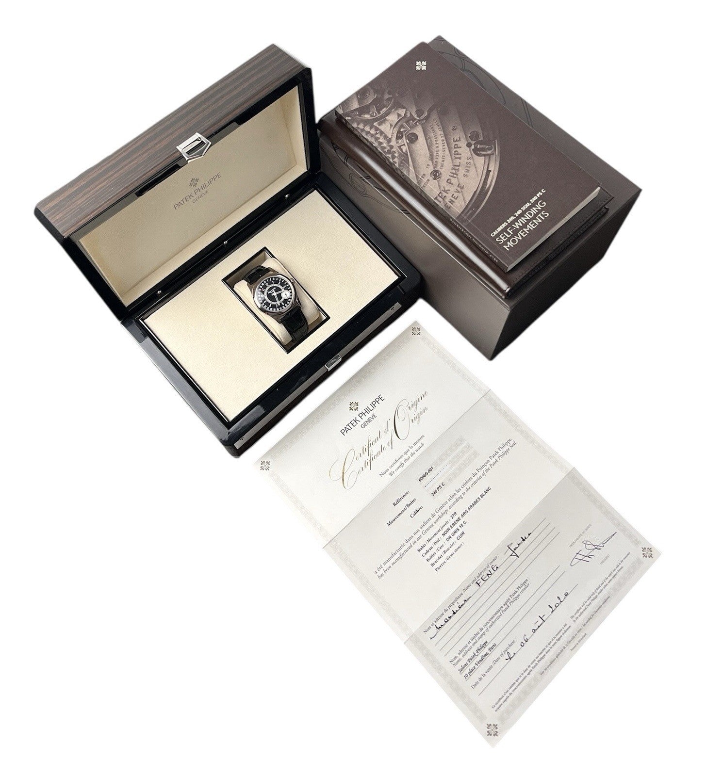 Patek Philipe Calatrava Black Dial 18k White Gold 39mm Automatic Men’s 6006G