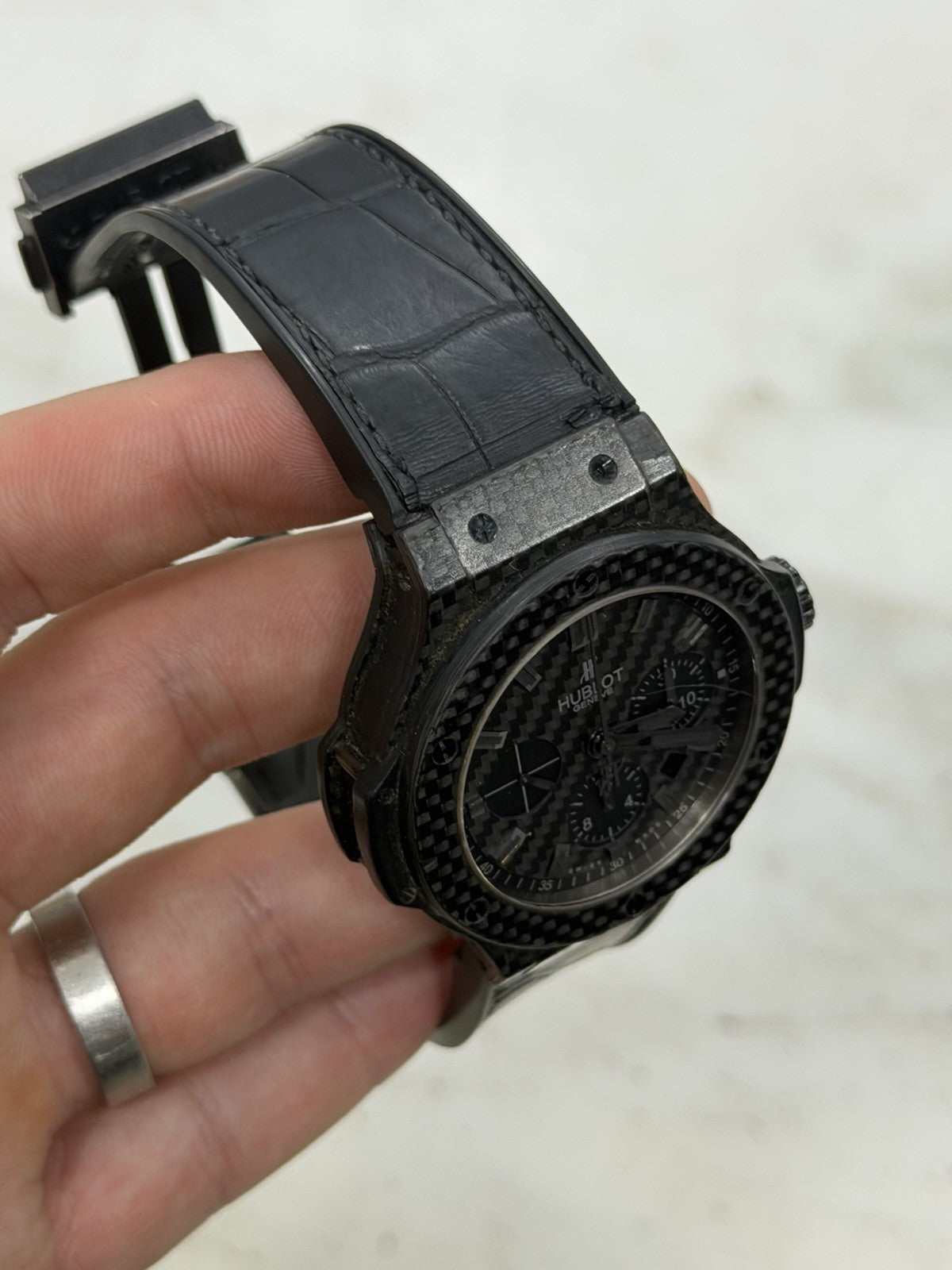 Hublot Big Bang 301.QX.1740.GR 44mm Carbon Black Dial Auto Watch - FOR PARTS