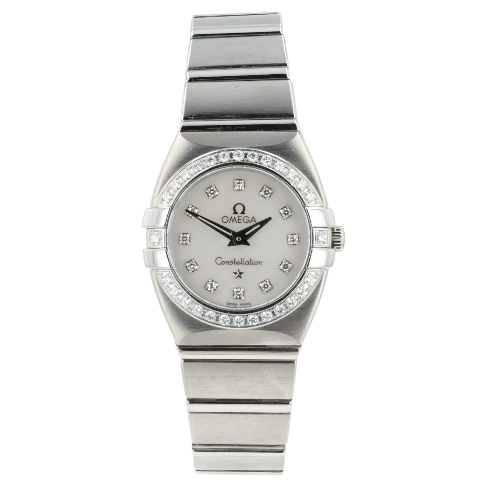 Omega Constellation MOP Dial Stainless Steel 24mm Quartz Womens Watch 1589.75.00