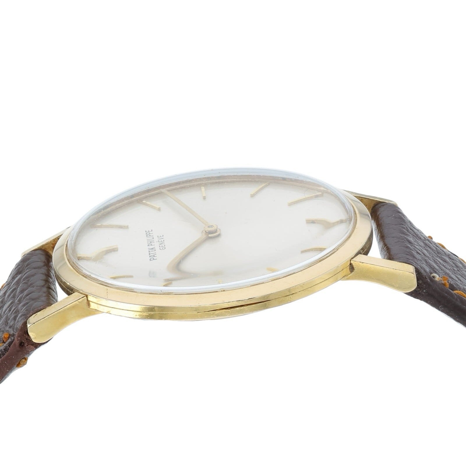 Patek Philippe Vintage 18k Yellow Gold Silver Dial 33mm Manual Wind Mens 3537