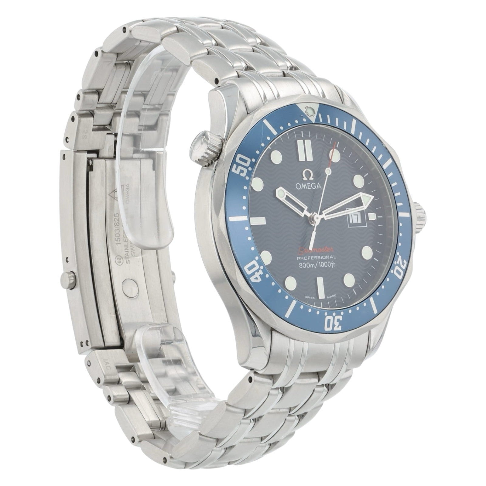 Omega Seamaster Diver Stainless Steel Blue Dial 41mm Quartz Mens 2221.80.00