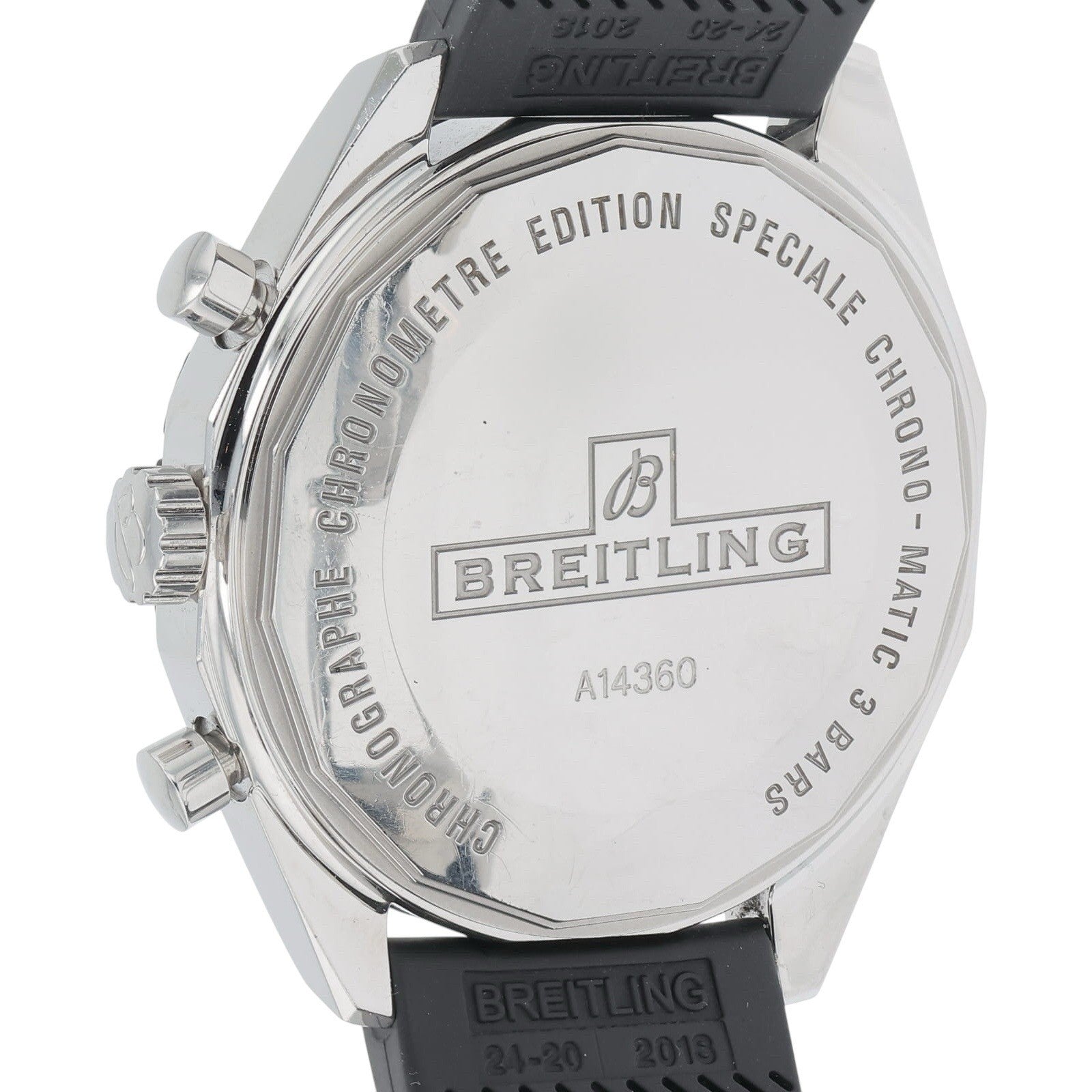 Breitling Chrono-Matic Steel Black Dial 49mm Automatic Mens Chrono Watch A14360