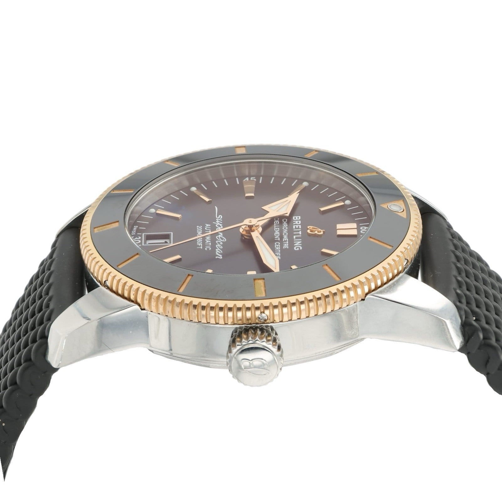 Breitling Superocean Black Dial Gold & Steel 42mm Automatic Men’s Watch UB2010