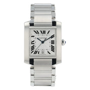 Cartier Tank Francaise Stainless Steel Silver Dial 28x32mm Automatic Womens 2302