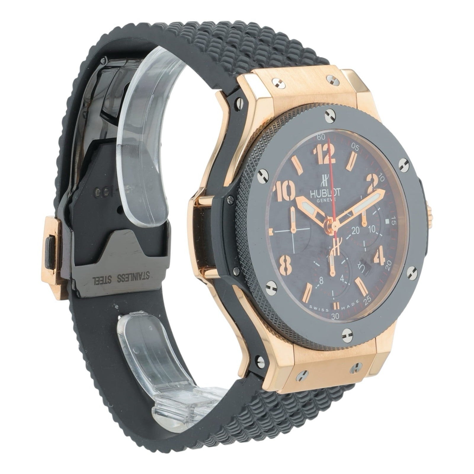 Hublot Big Bang 18k Rose Gold Black Dial 44mm Automatic Men’s Watch 301PB.131.RX