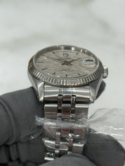 Tudor Prince Date Day Gold Bezel 36mm Linen Automatic Men’s Watch 76214
