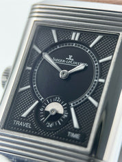 Jaeger-LeCoultre Steel Silver & Black Dial 28mm Manual Wind Men's Watch Q3848422