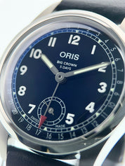Oris Big Crown Stainless Steel Blue Dial 38mm Automatic Movement Mens Watch 7776
