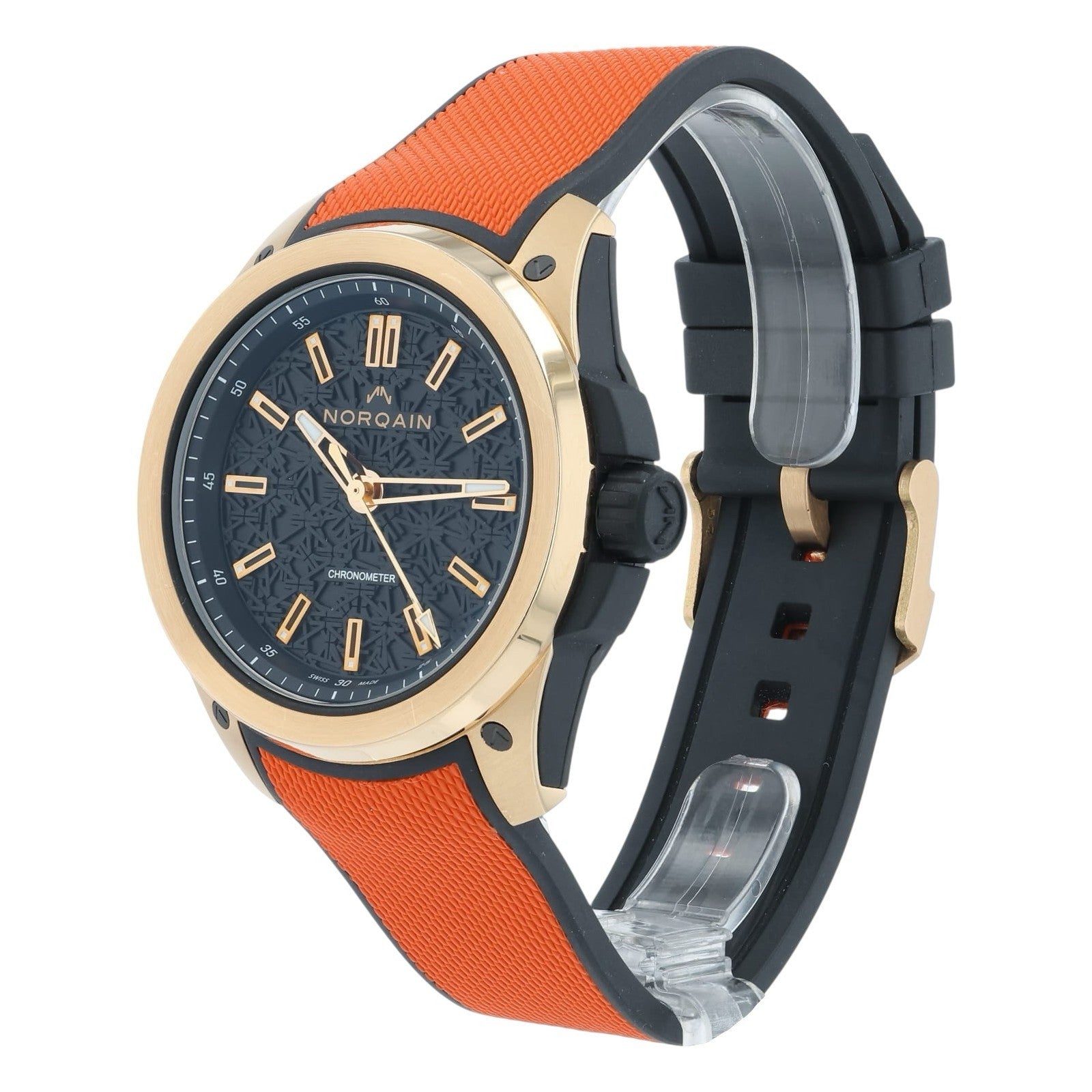 Norqain Wild One Black Dial 18k Rose Gold 42mm Automatic Men's Watch NNQ3000