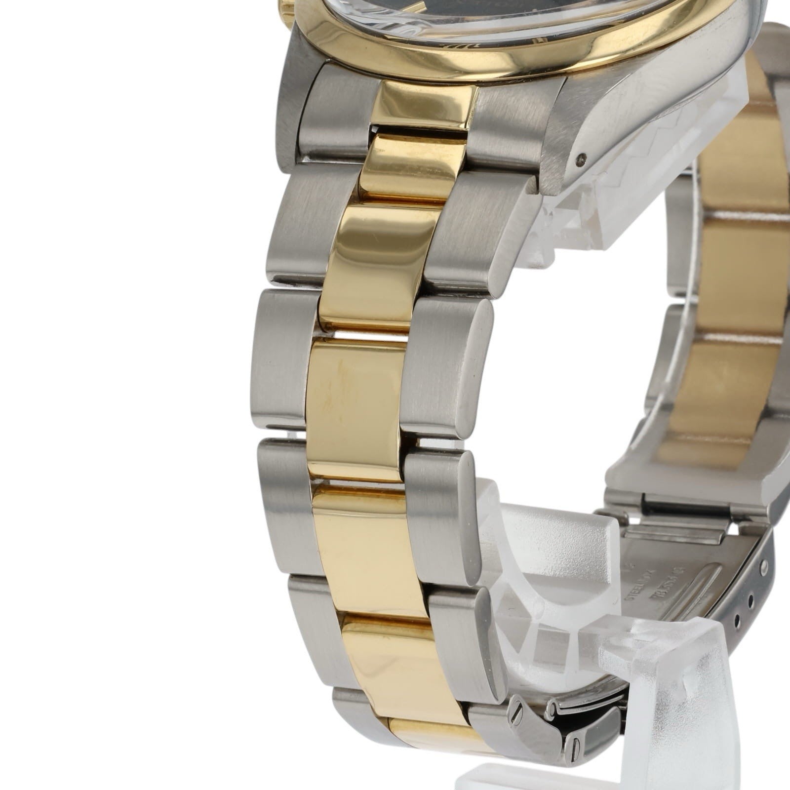 Rolex Oyster Perpetual Gold And Steel Black Dial 34mm Automatic Mens Watch 15003