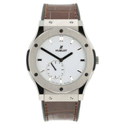 Hublot Classic Fusion White Dial Titanium 45mm Manual Wind Mens 515.NX.2210.LR