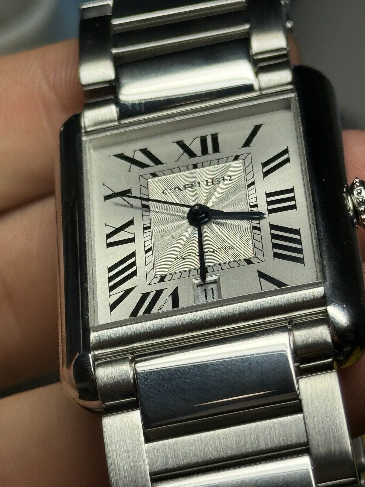 Cartier Tank XL Stainless Steel 31mm Roman Dial Automatic Men’s Watch WSTA0040