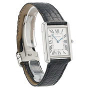 Cartier Tank Solo Silver Dial Stainless Steel 27mm Quartz Men’s Watch 2715