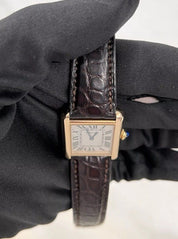 Cartier Tank Solo Stainless and 18k Rose Gold 24mm Quartz Watch 3168