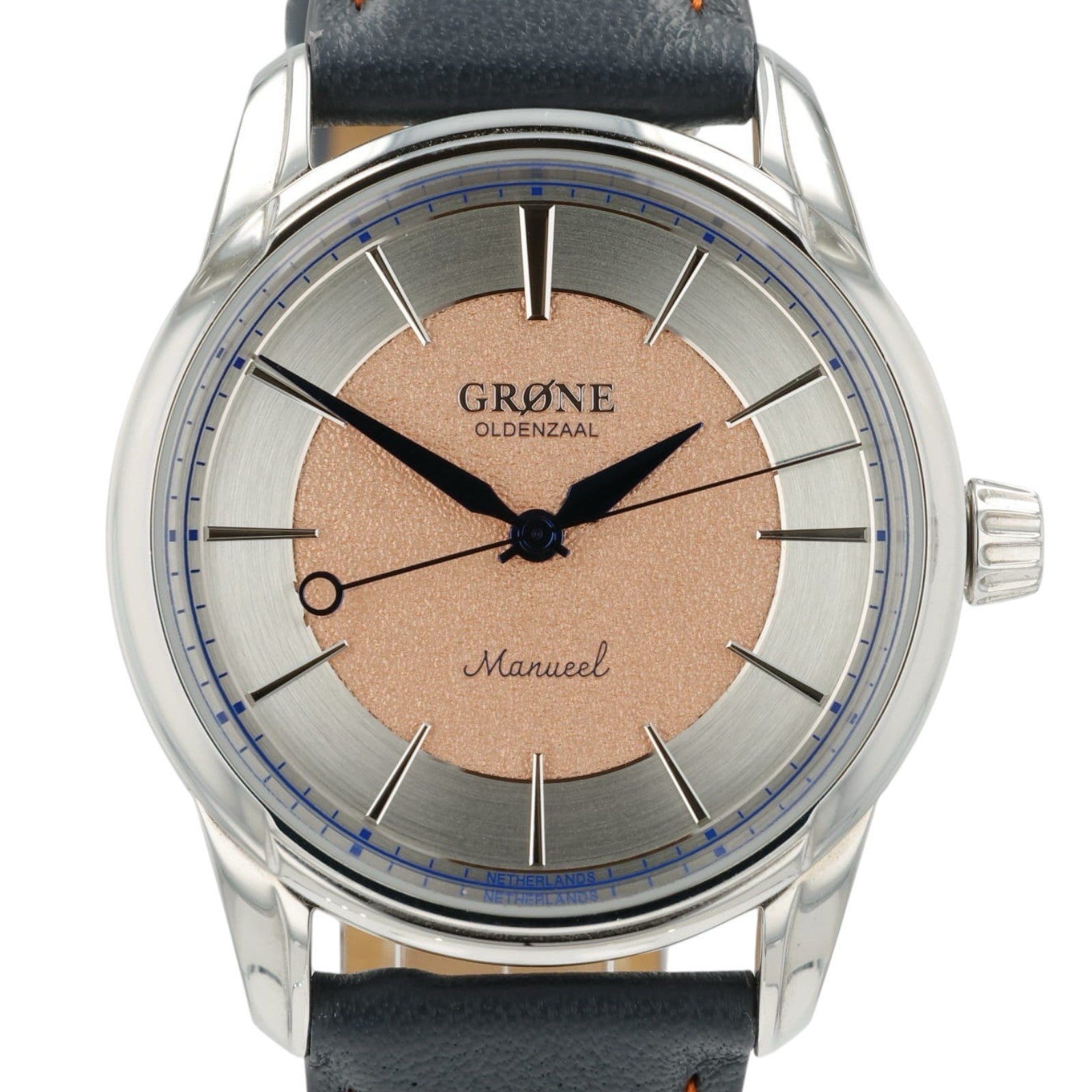 Grone Manueel Salmon Dial Stainless Steel 38mm Manual Wind Men’s Watch