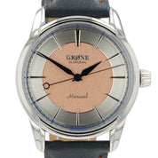 Grone Manueel Salmon Dial Stainless Steel 38mm Manual Wind Men’s Watch