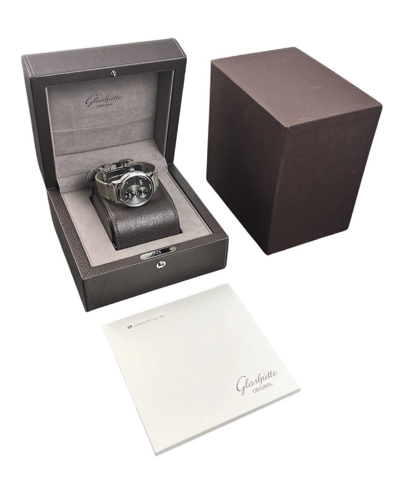 Glashutte PanoReserve Gray Dial Stainless Steel 40mm Manual 1-65-01-23-12-66
