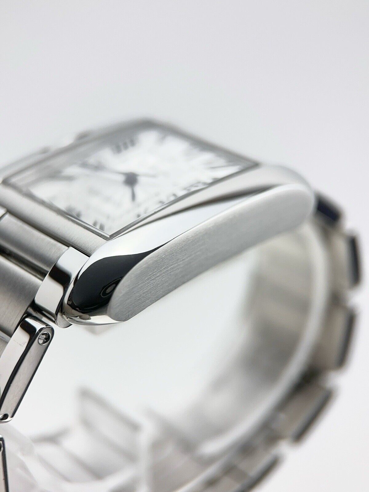 Cartier Tank Anglaise Stainless Steel Roman 30mm Automatic Unisex Watch W5310009