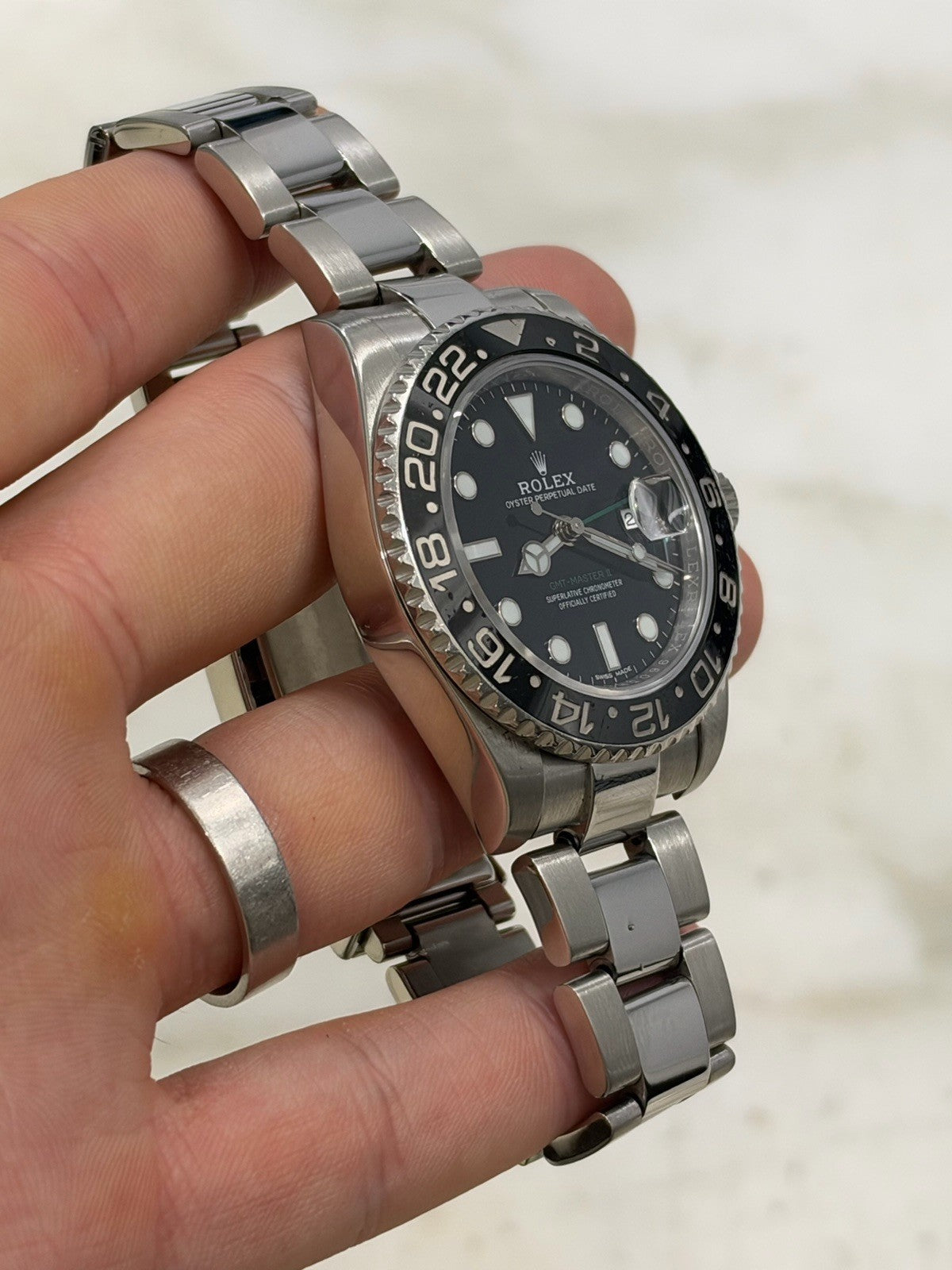 Rolex GMT Master II Black Dial Stainless Steel 40mm Automatic Men's 116710LN