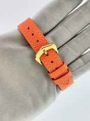 Cartier Tank Americaine 18k Yellow Gold Silver Dial 24mm Quartz Watch 8012905