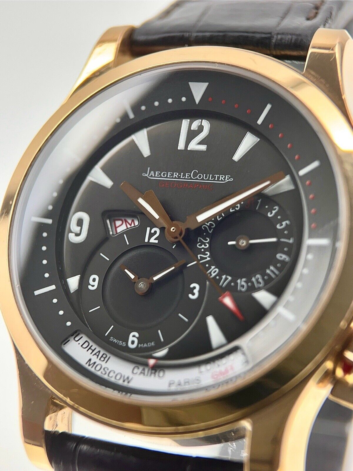 Jaeger LeCoultre Master Compressor Geographic 18k Rose Gold Watch Q1712440