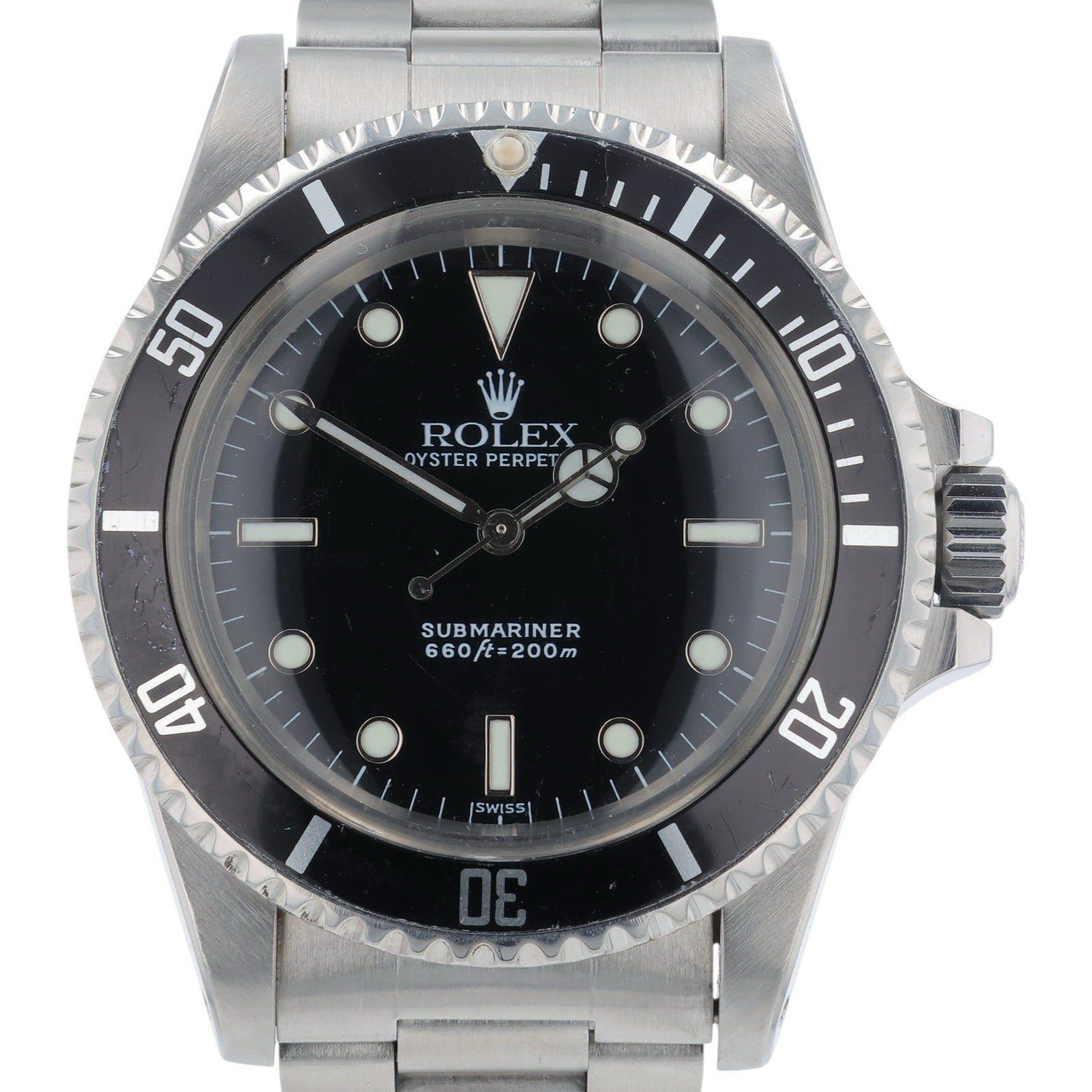Rolex Submariner Stainless Steel Black Dial 40mm Automatic Mens Watch 5513