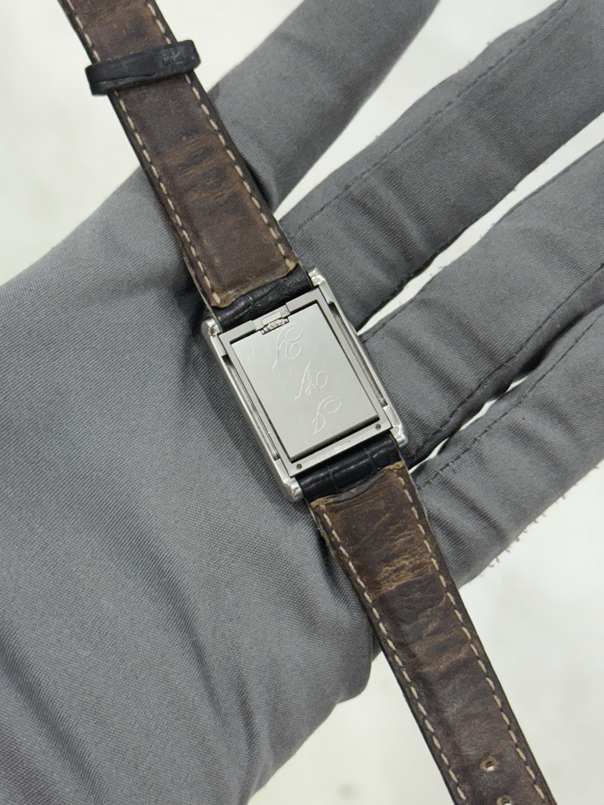 Cartier Tank Basculante Small 25 x 22mm Quartz Steel W1011158 Selling As-Is