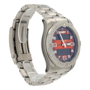 Breitling Aerospace Orange Dial Titanium 43mm Quartz Movement Mens Watch EB7010