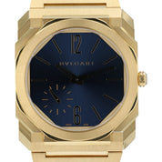 Bulgari Octo Finissimo Blue Dial 18k Yellow Gold 40mm Automatic Mens 103812