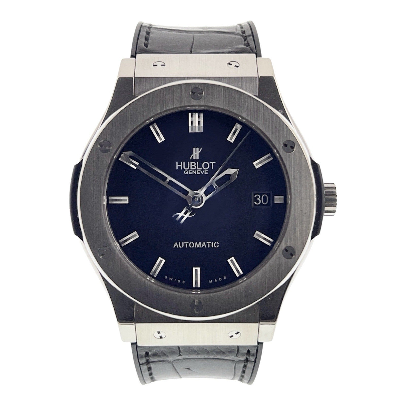 Hublot Classic Fusion Steel Black Dial 45mm Automatic Men’s Watch 511.ZX.1170.RX