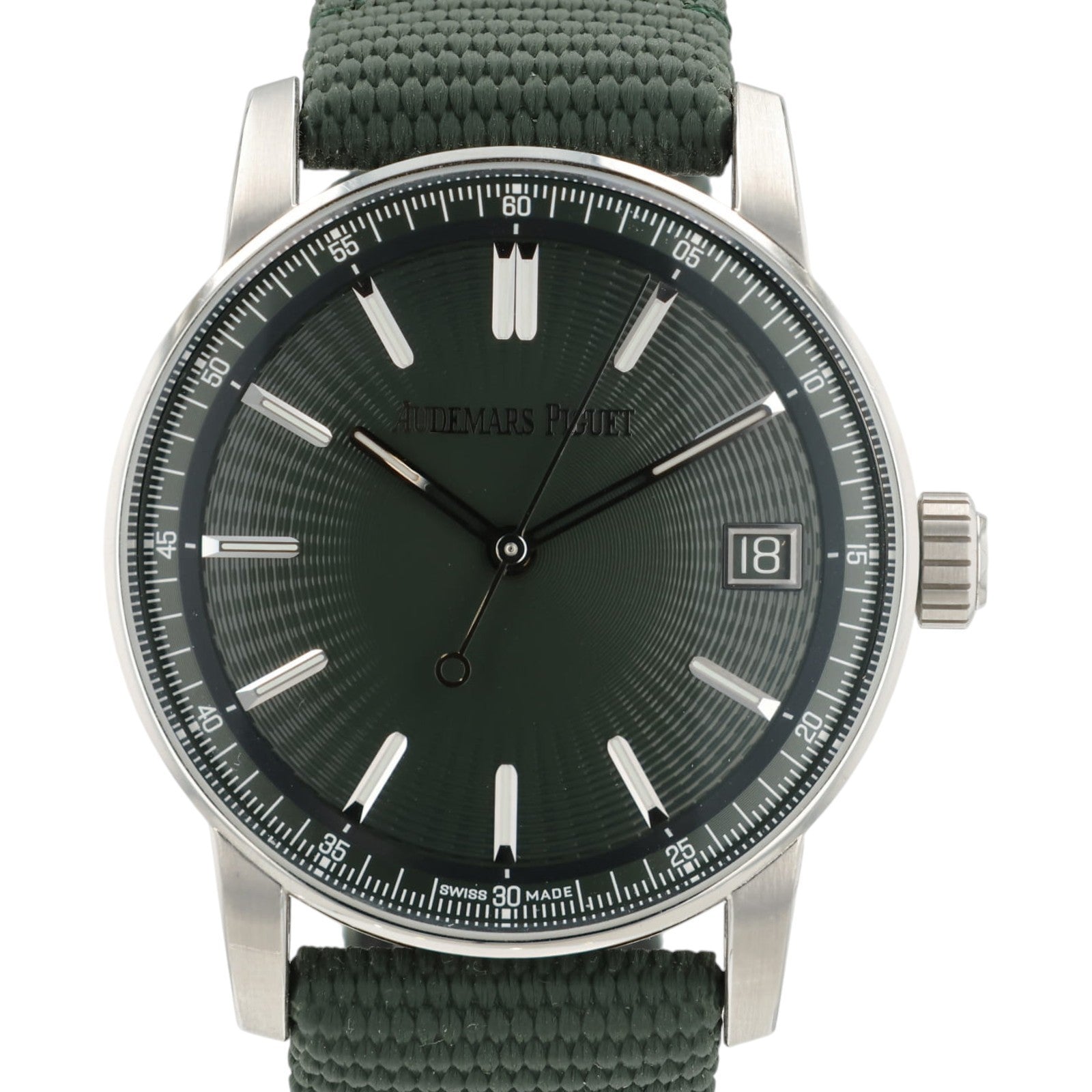 Audemars Piguet Code Date Green Dial Steel 41mm Automatic Men's Watch 15210ST