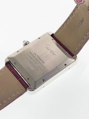 Cartier Tank Solo Steel Silver Dial 31mm Automatic Men's Diamond Watch W5200027
