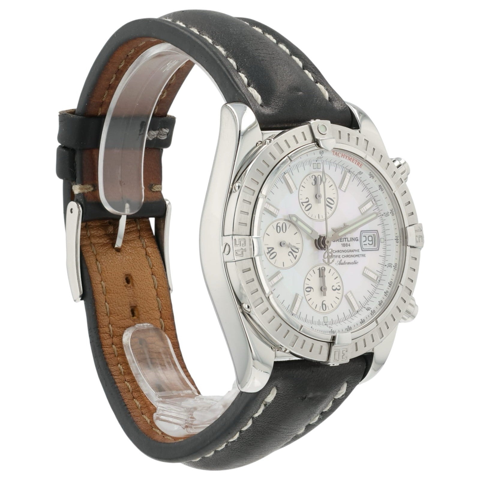 Breitling Chronomat Mother Of Pearl Dial Steel 44mm Automatic Mens Watch A13356