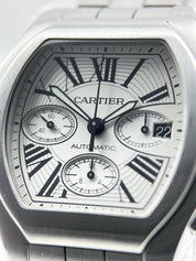 Cartier Roadster XL Chronograph Auto Silver Dial 3405 Stainless Steel Watch