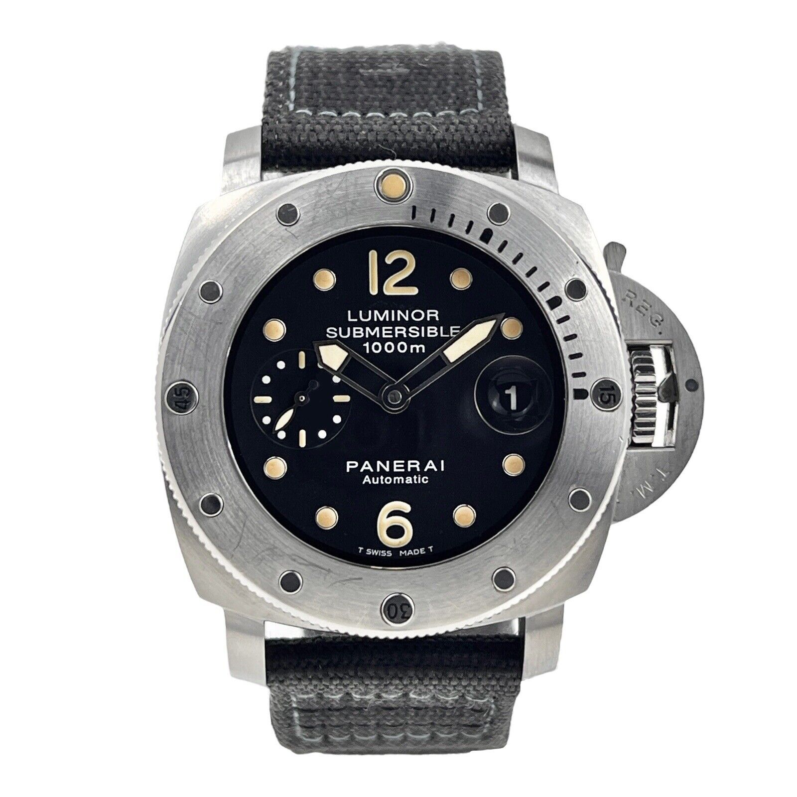 PANERAI Luminor Submersible PAM00243 Date Black Automatic Men's Steel Watch