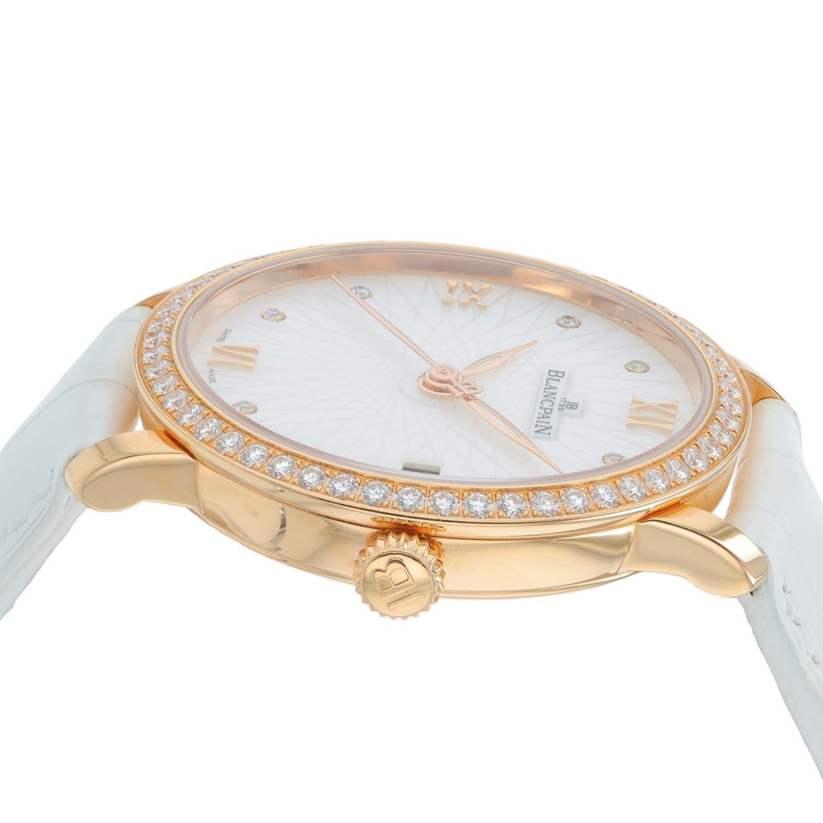Blancpain Villeret 18k Rose Gold Mother Of Pearl Dial 34mm Automatic Womens 6604