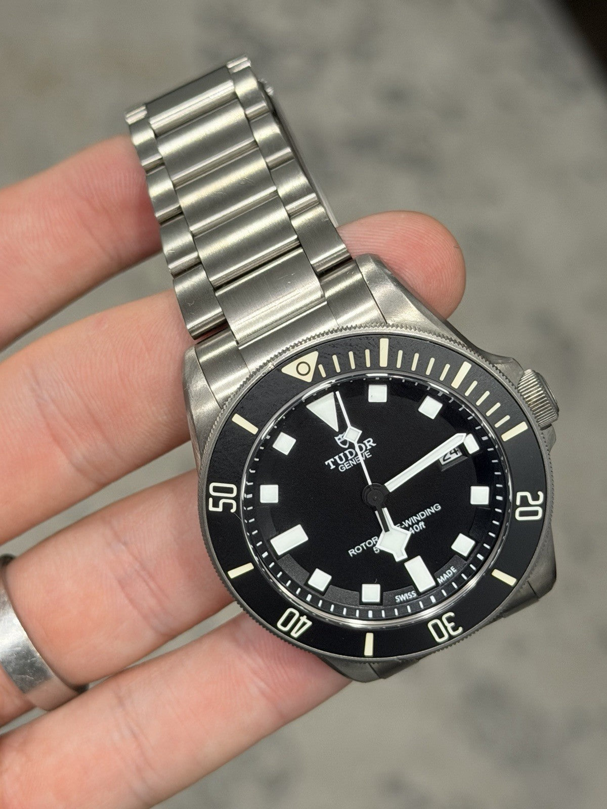 Tudor Pelagos Date Black Dial Titanium Automatic Men's Watch 25500TN
