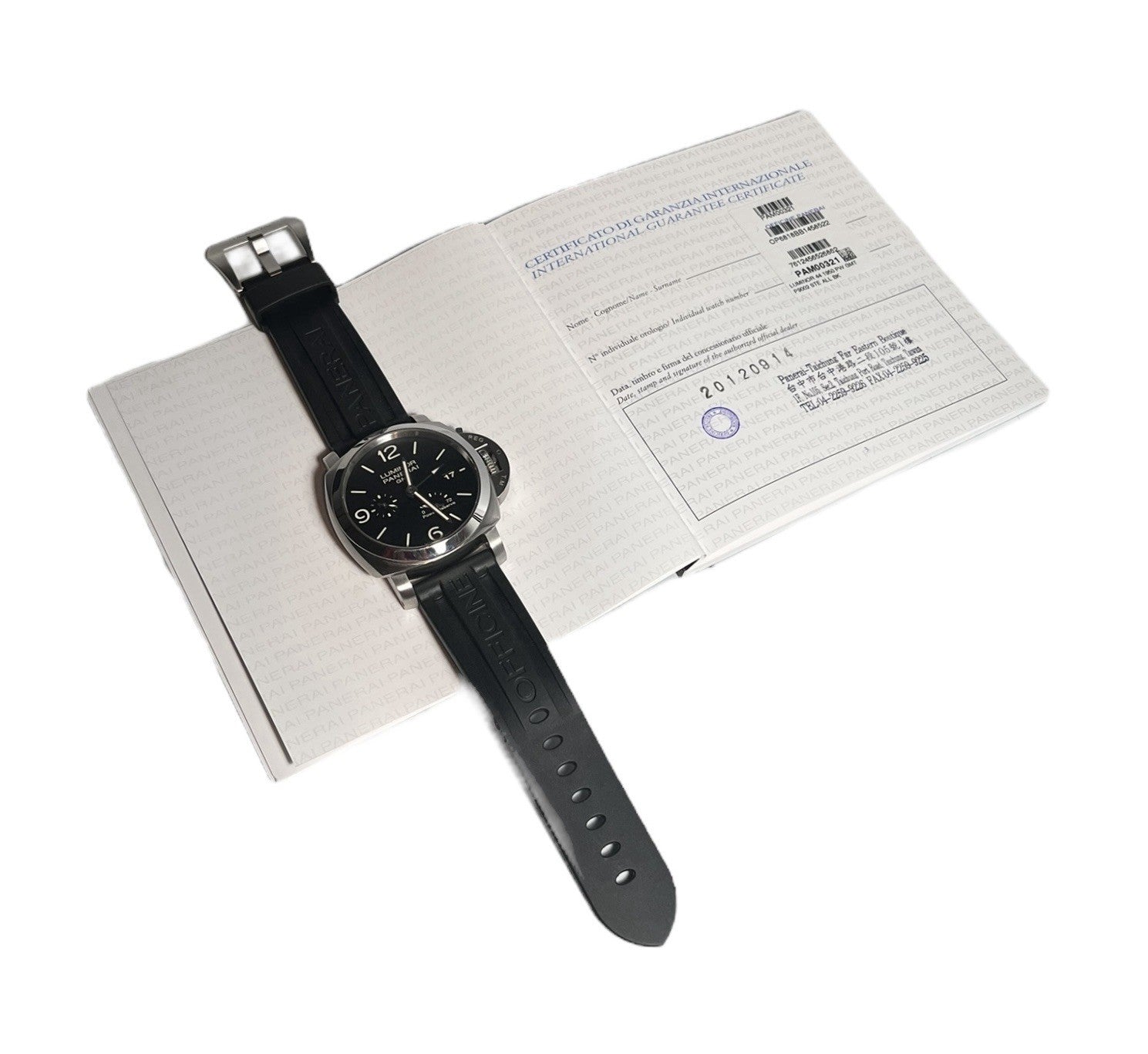 Panerai Luminor 1950 Stain. Steel Black Dial 44mm Automatic Mens Watch PAM00321