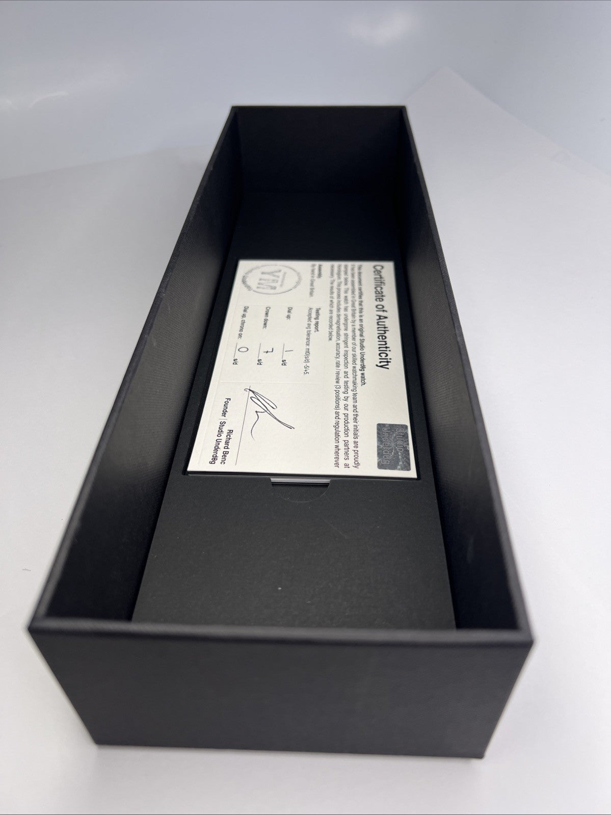 Studio Underdog Salmon Monopusher Chronograph 38.5mm Steel Watch w/ Box & Papers